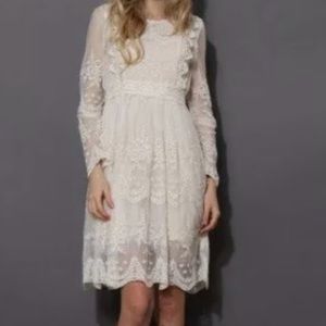 Chickens lace dress nude size M fits a 6